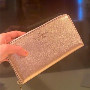 Kate Spade Lg Continental Wallet Staci Rose Gold
